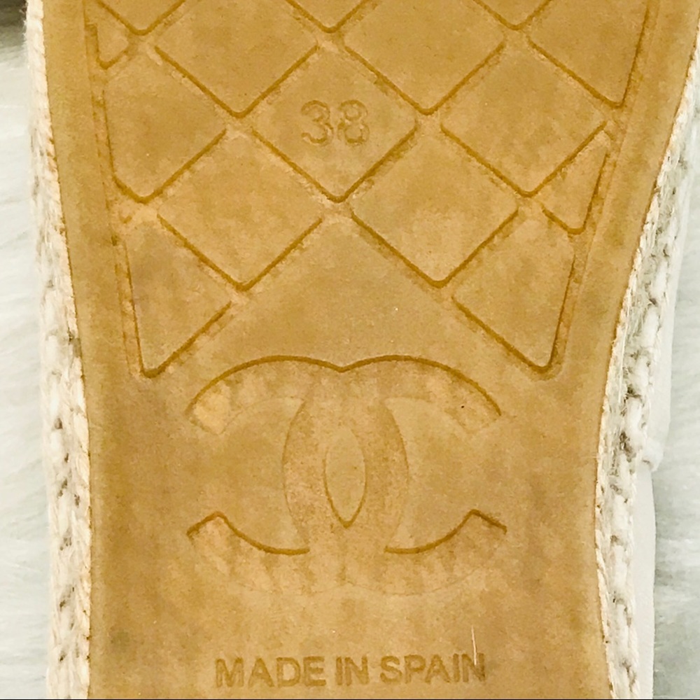 CHANEL Espadrilles Velvet White/Black - Picture 4 of 6